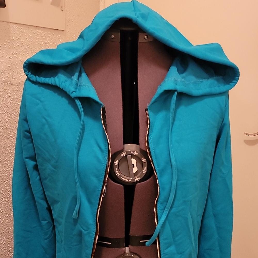 Women's Blue Hoodie Jacket